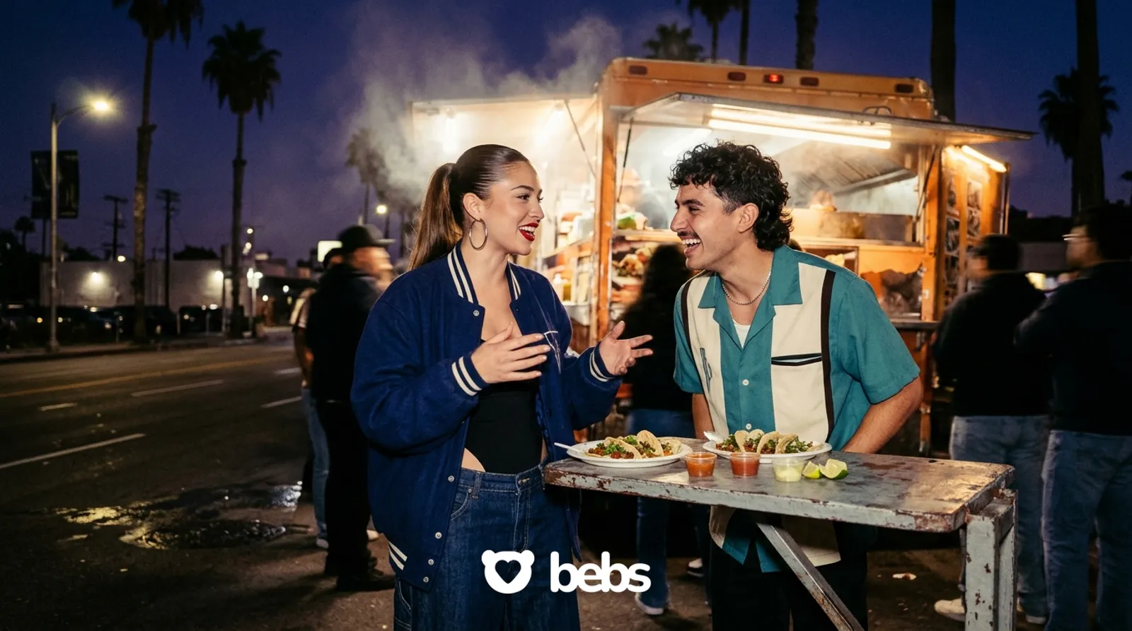 Man laughs at everything his date says at a late-night taco truck, how to tell if a guy likes you in conversation